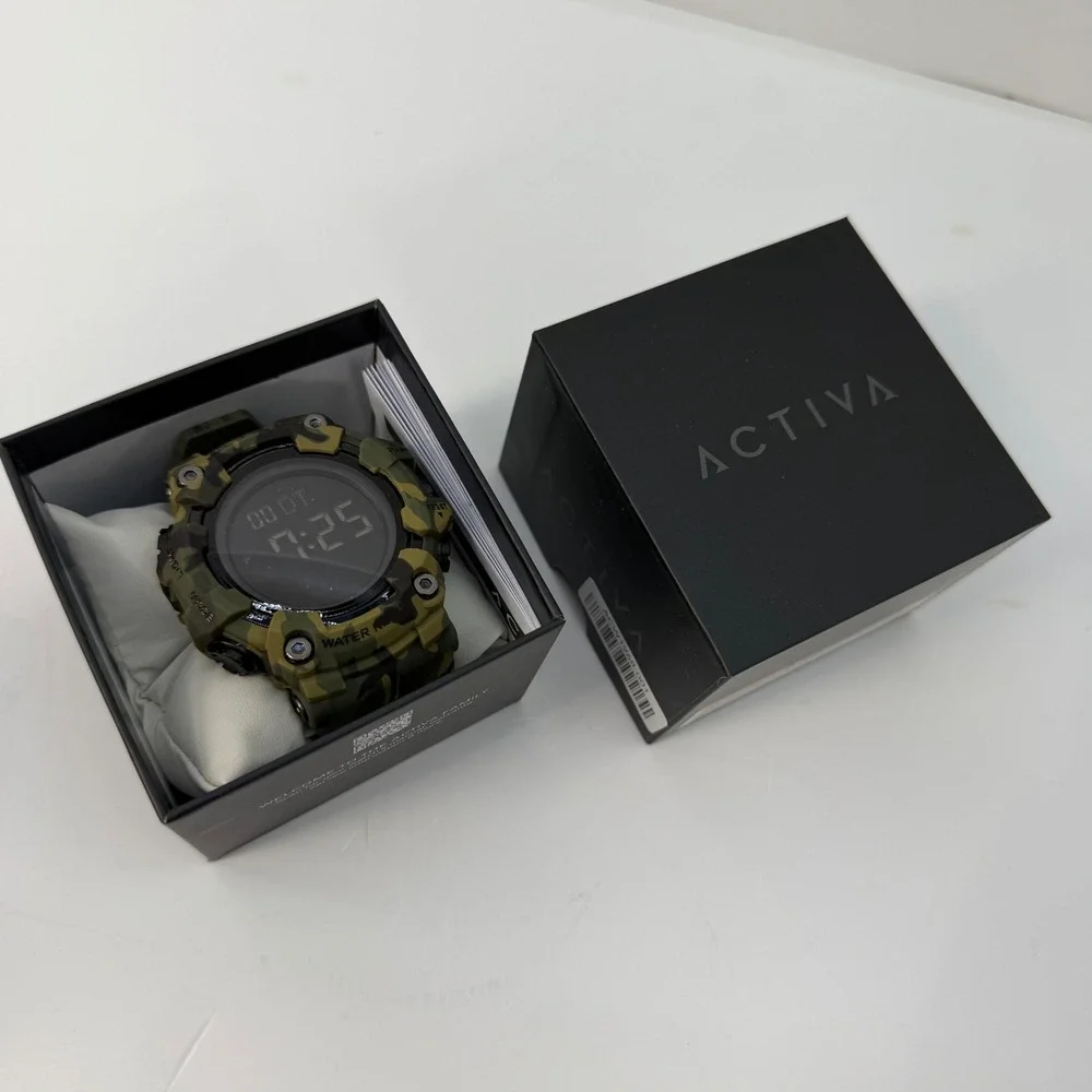 Activa Mens Digital Sports Watch Camouflage Tactical Military Style New in Box